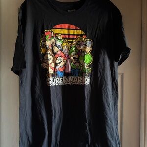 Super Mario Characters Graphic Tee - Black